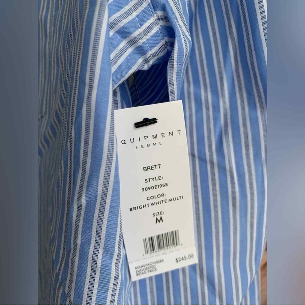 Equipment Brett Striped Shirt M NWT - Picture 9 of 9